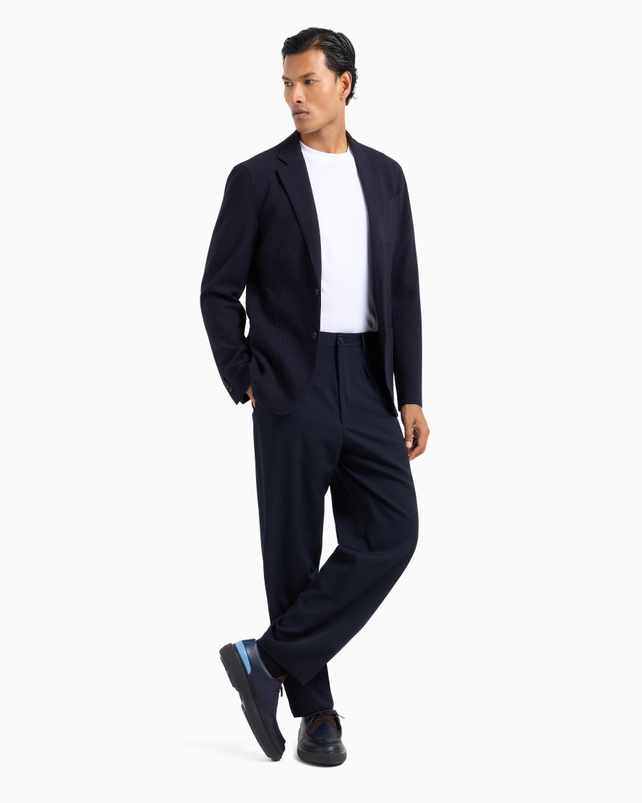 The world of armani T-SHIRT GIROCOLLO IN INTERLOCK DI COTONE Promozione Limitata