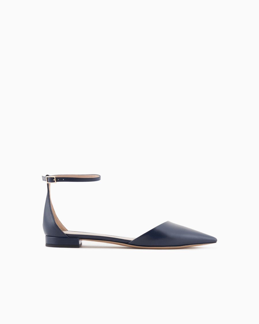 The world of armani BALLERINE CON CINTURINO IN PELLE