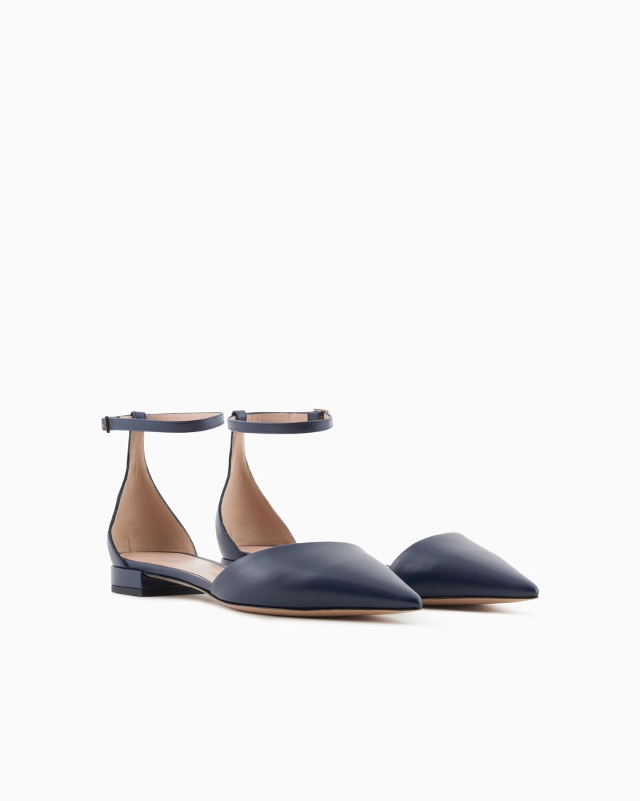 The world of armani BALLERINE CON CINTURINO IN PELLE Novità