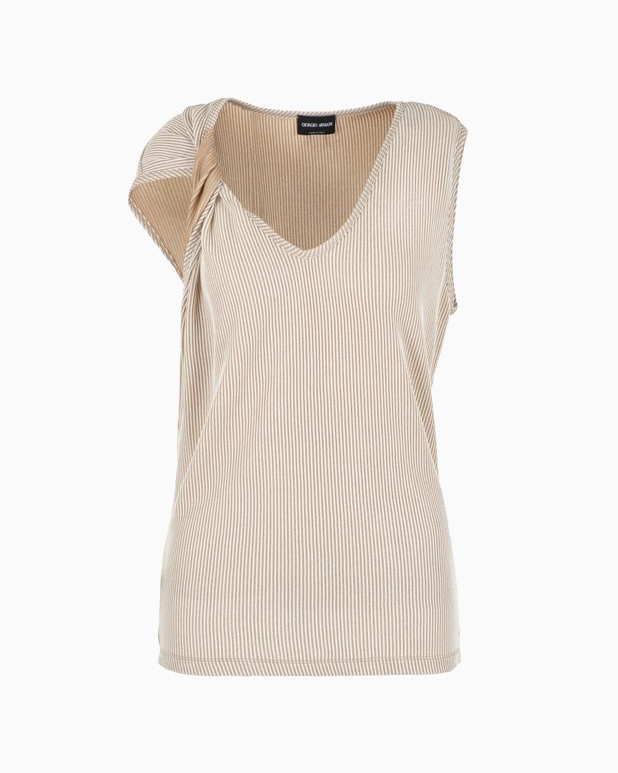 The world of armani TOP GIROCOLLO IN VISCOSA A COSTE