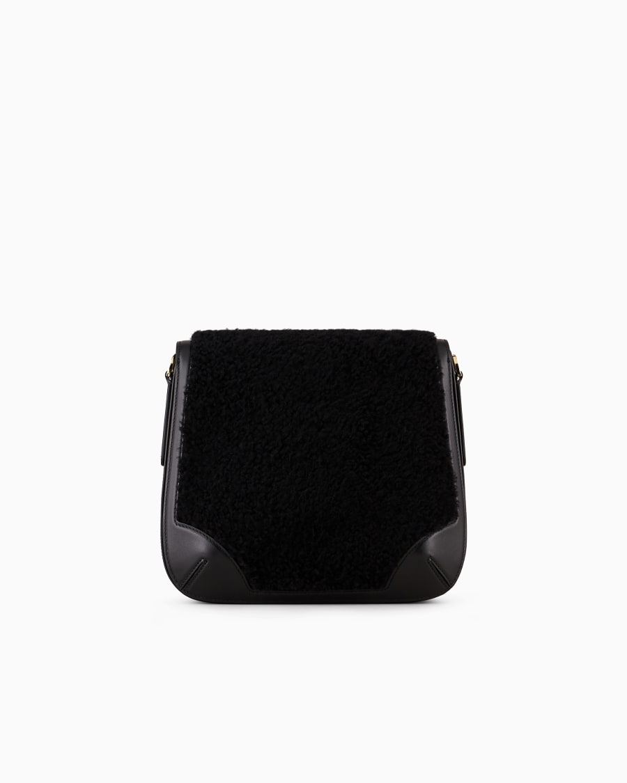 The world of armani GIORGIO ARMANI NEVE BORSA A SPALLA GRANDE IN SHERLING E E PELLE Economico