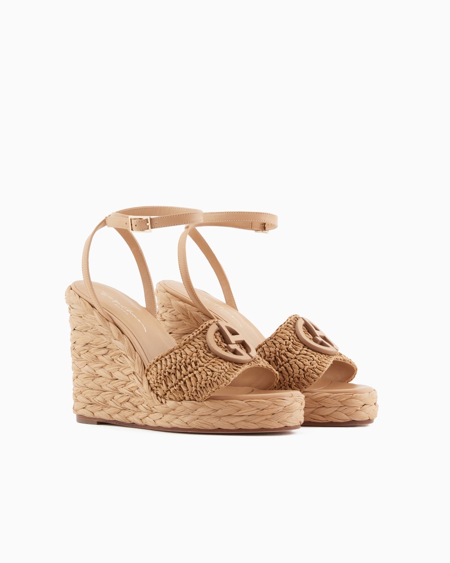 The world of armani SANDALI CON ZEPPA IN CORDA CON MOTIVO INTRECCIO Online