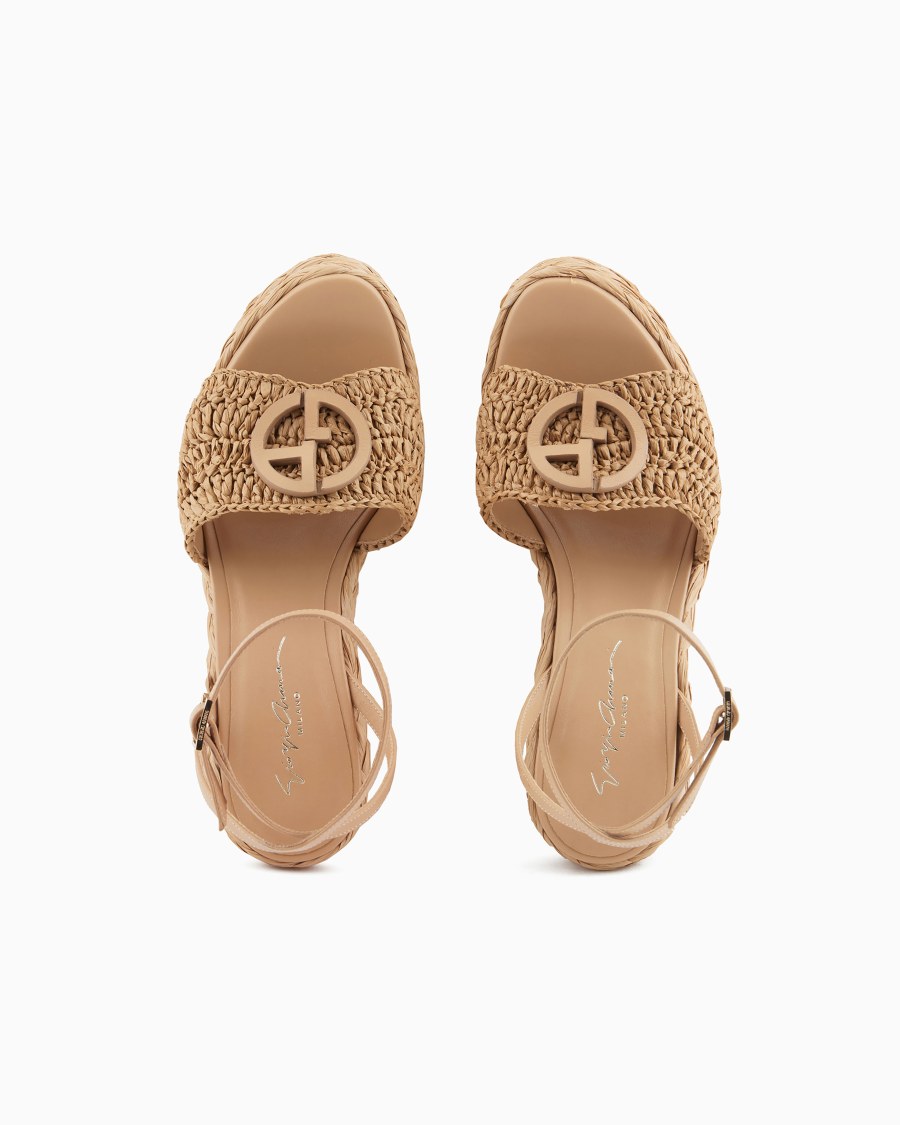 The world of armani SANDALI CON ZEPPA IN CORDA CON MOTIVO INTRECCIO Online