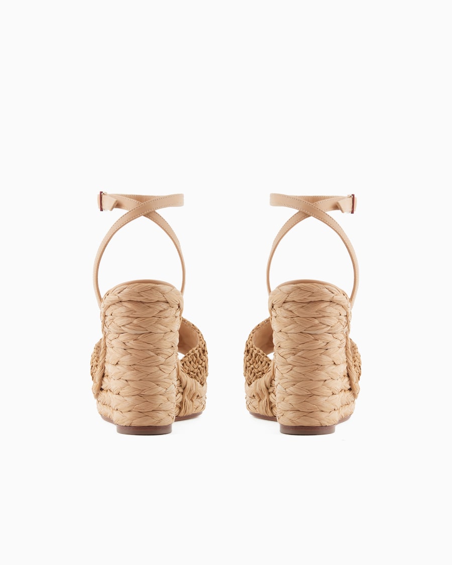 The world of armani SANDALI CON ZEPPA IN CORDA CON MOTIVO INTRECCIO Online