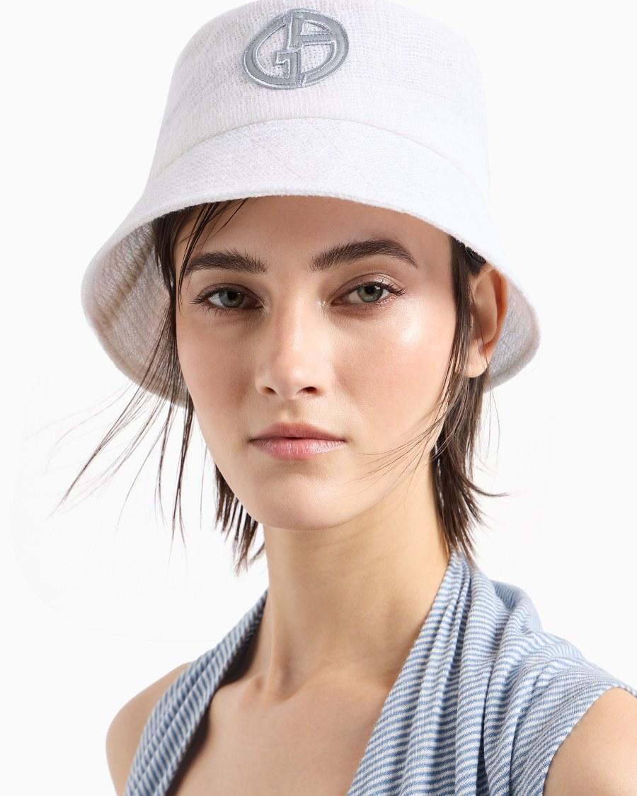 The world of armani CAPPELLO CLOCHE IN MISTO LINO Offerte