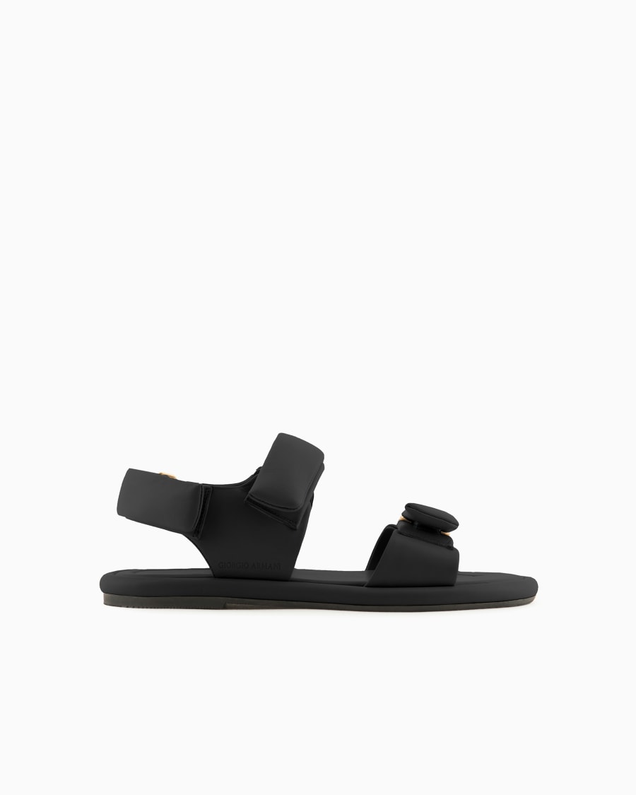 The world of armani SANDALI FLAT IN NAPPA IMBOTTITA