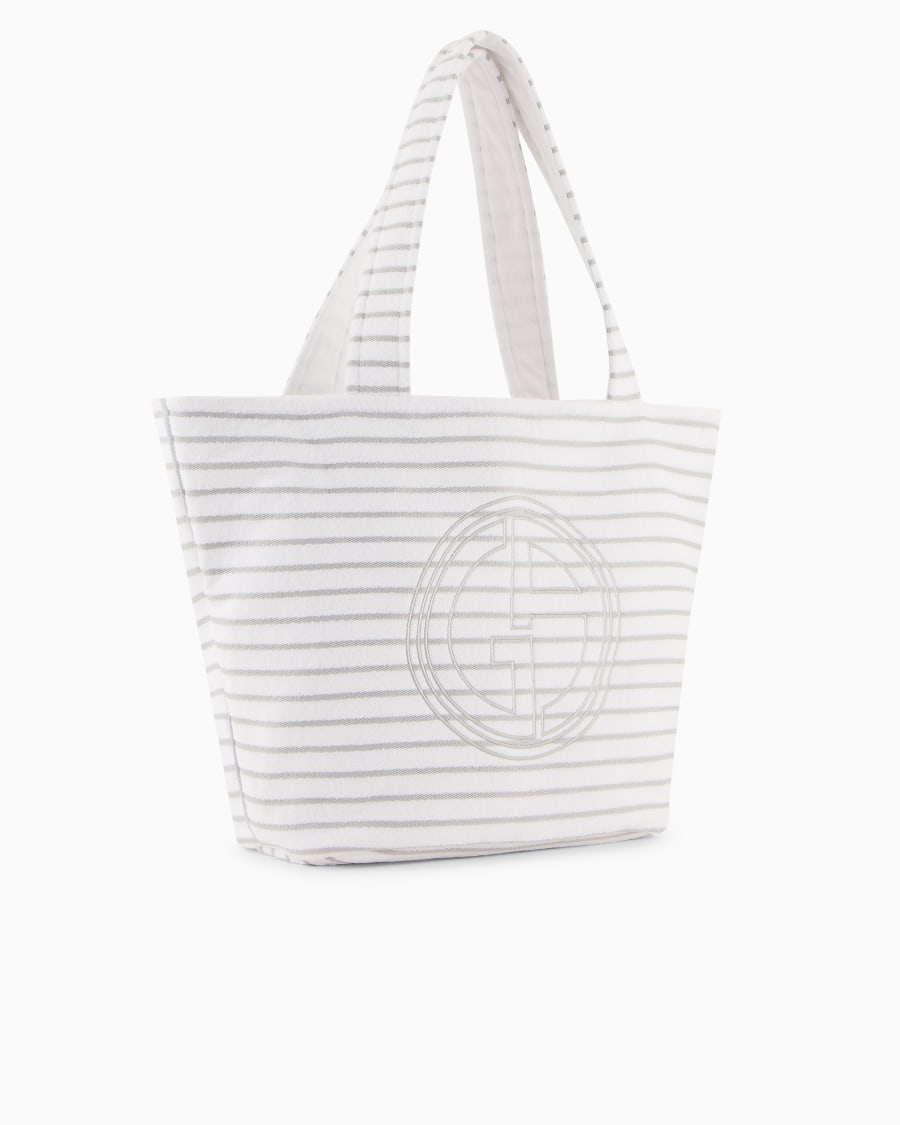 The world of armani BORSA DA MARE IN SPUGNA DI COTONE Negozio