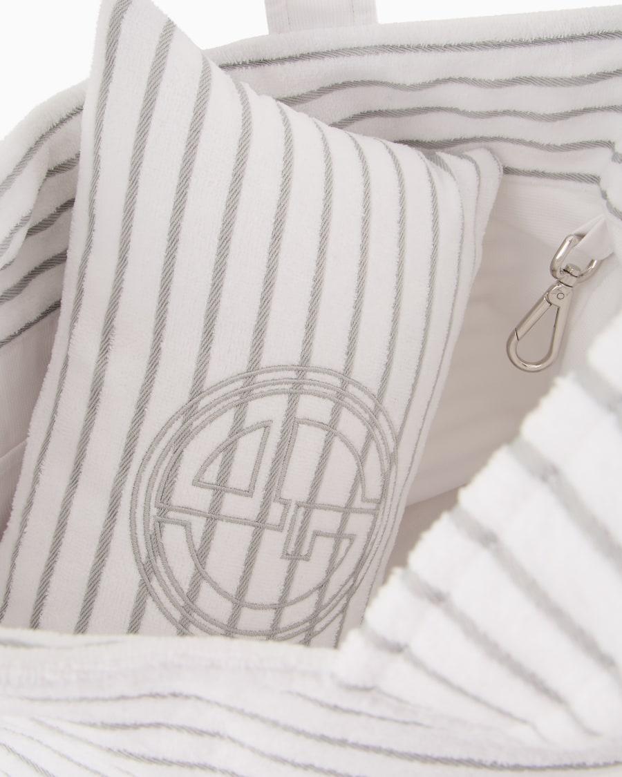 The world of armani BORSA DA MARE IN SPUGNA DI COTONE Negozio