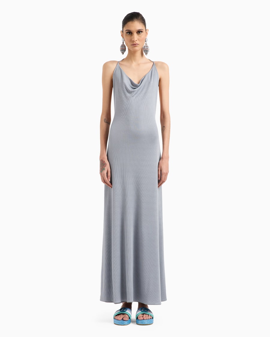 The world of armani ABITO LUNGO IN MISTO VISCOSA A COSTINE 2025