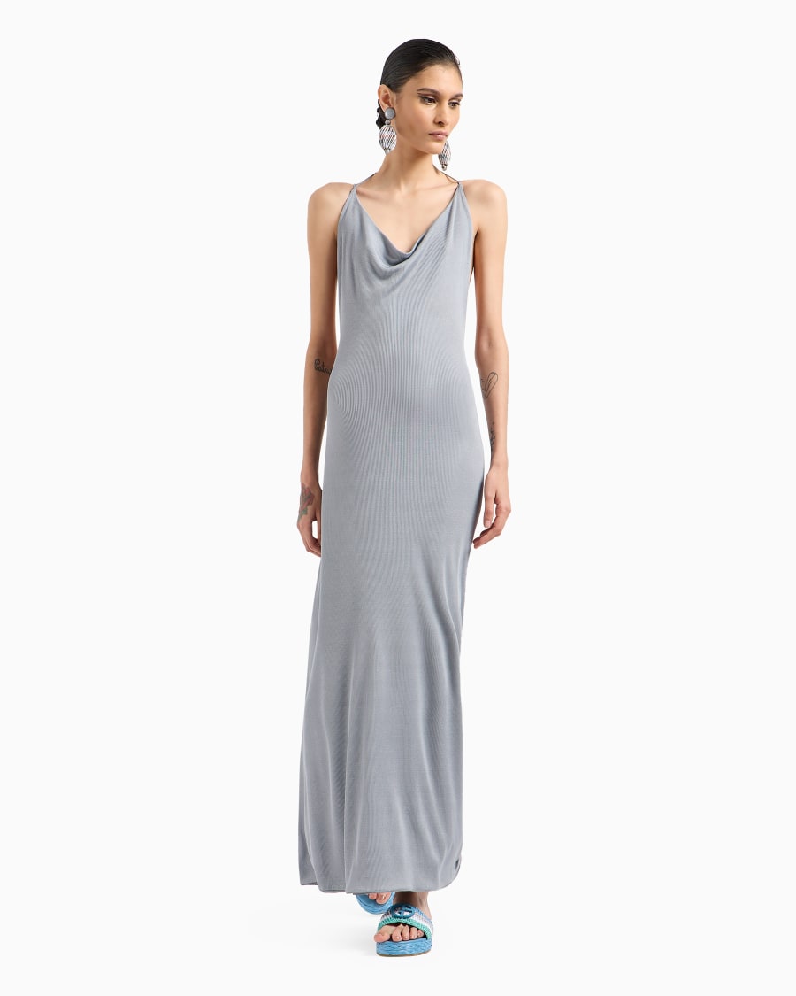 The world of armani ABITO LUNGO IN MISTO VISCOSA A COSTINE 2025