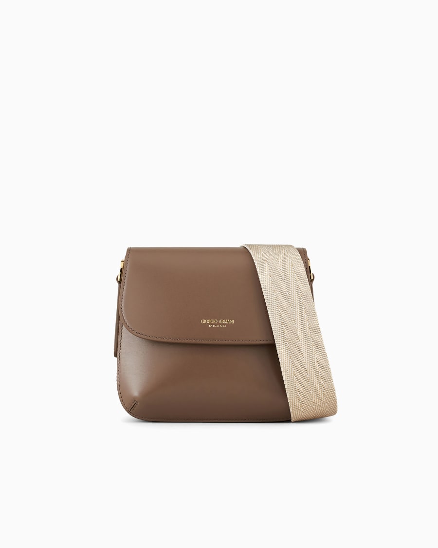 The world of armani BORSA LA PRIMA IN PELLE PALMELLATA CON TRACOLLA A NASTRO