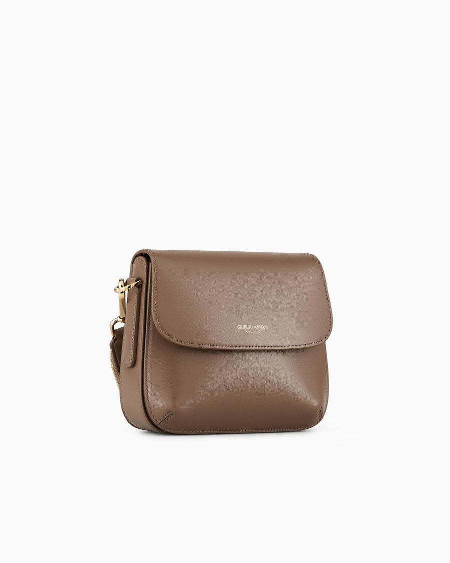 The world of armani BORSA LA PRIMA IN PELLE PALMELLATA CON TRACOLLA A NASTRO In Linea