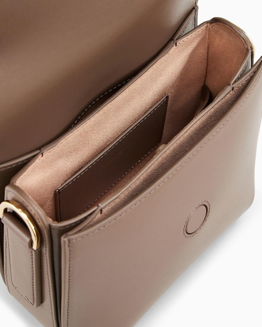 The world of armani BORSA LA PRIMA IN PELLE PALMELLATA CON TRACOLLA A NASTRO In Linea
