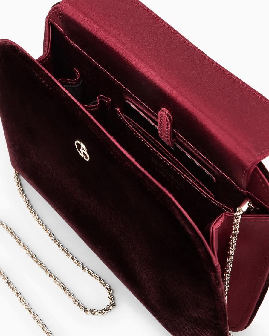 The world of armani CLUTCH LA PRIMA IN VELLUTO E RASO Nuovo