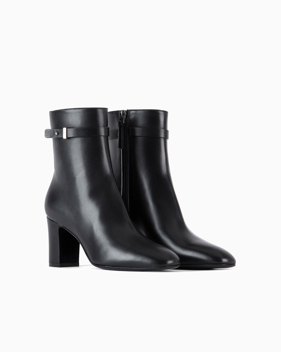 The world of armani STIVALETTI CON TACCO IN NAPPA Vendita