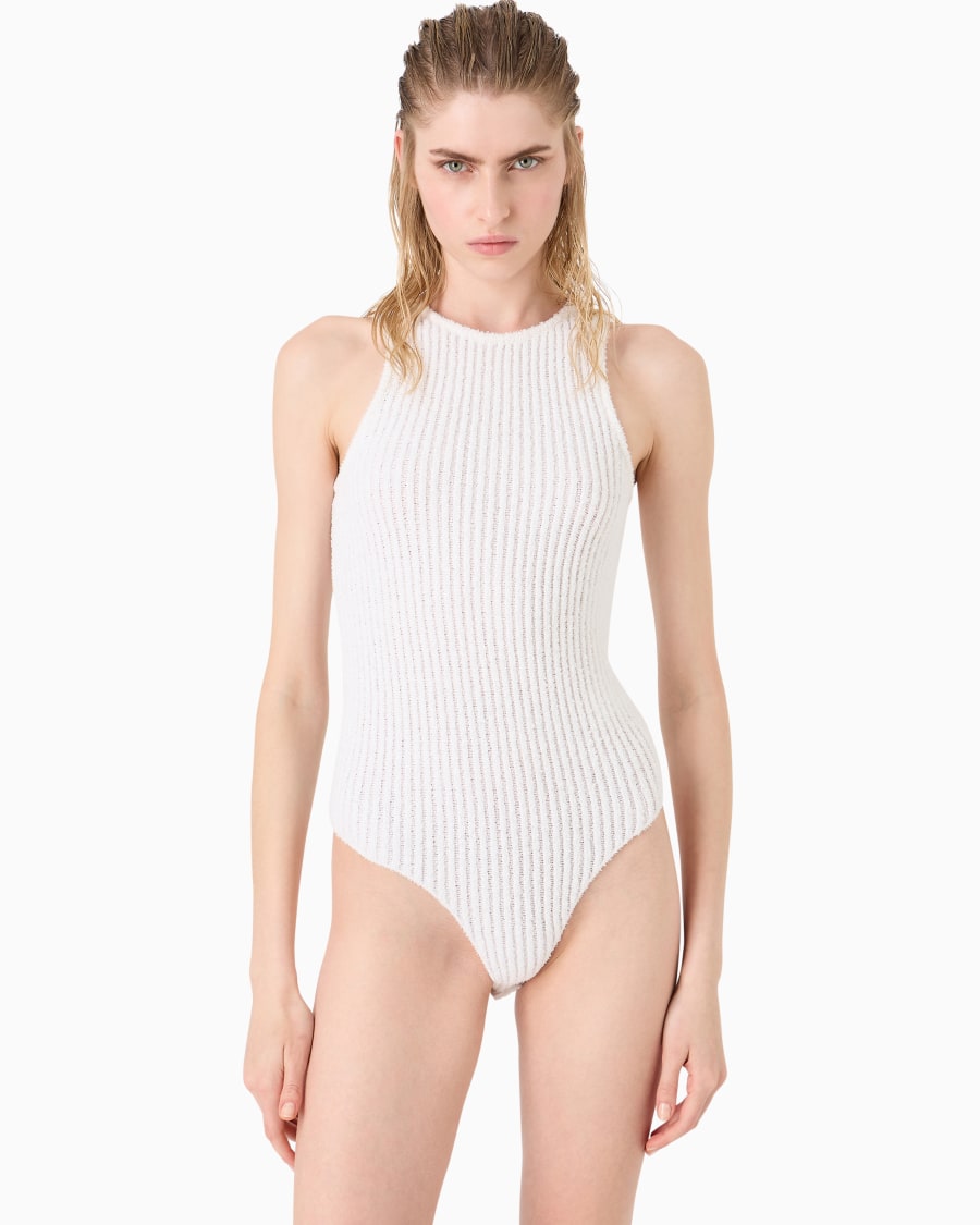 The world of armani BODY IN MISTO COTONE E VISCOSA A COSTE Spedizione Gratuita