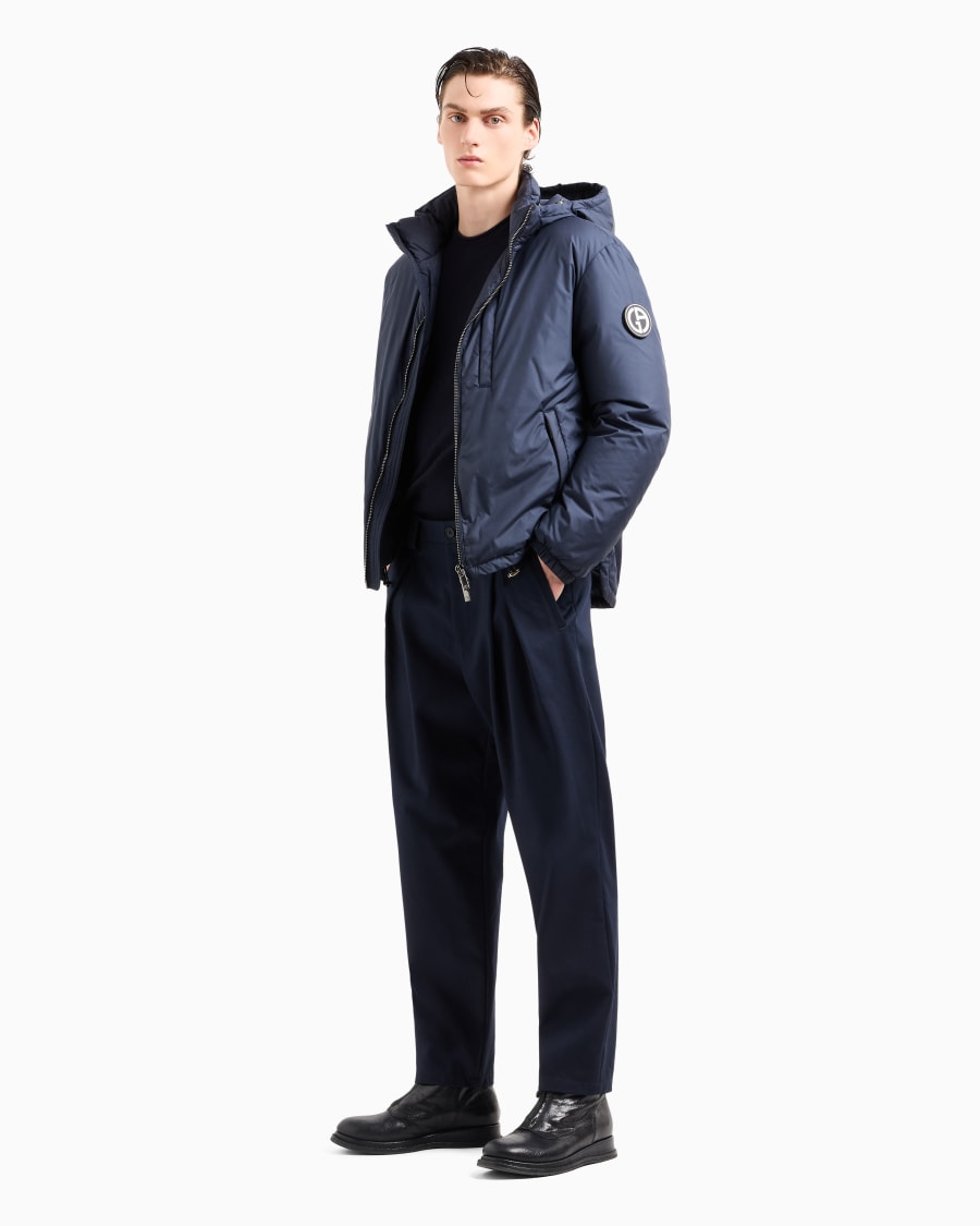 The world of armani BLOUSON CON CAPPUCCIO IMBOTTITO IN PIUMA D'OCA ASV Consegna Veloce