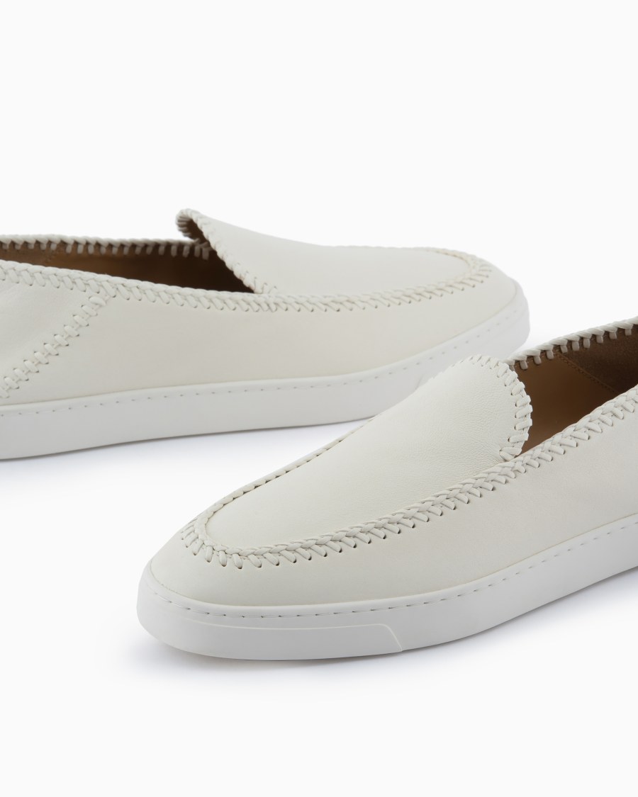 The world of armani GALLERIA 3 SLIP-ON IN NAPPA Fino Al -60%
