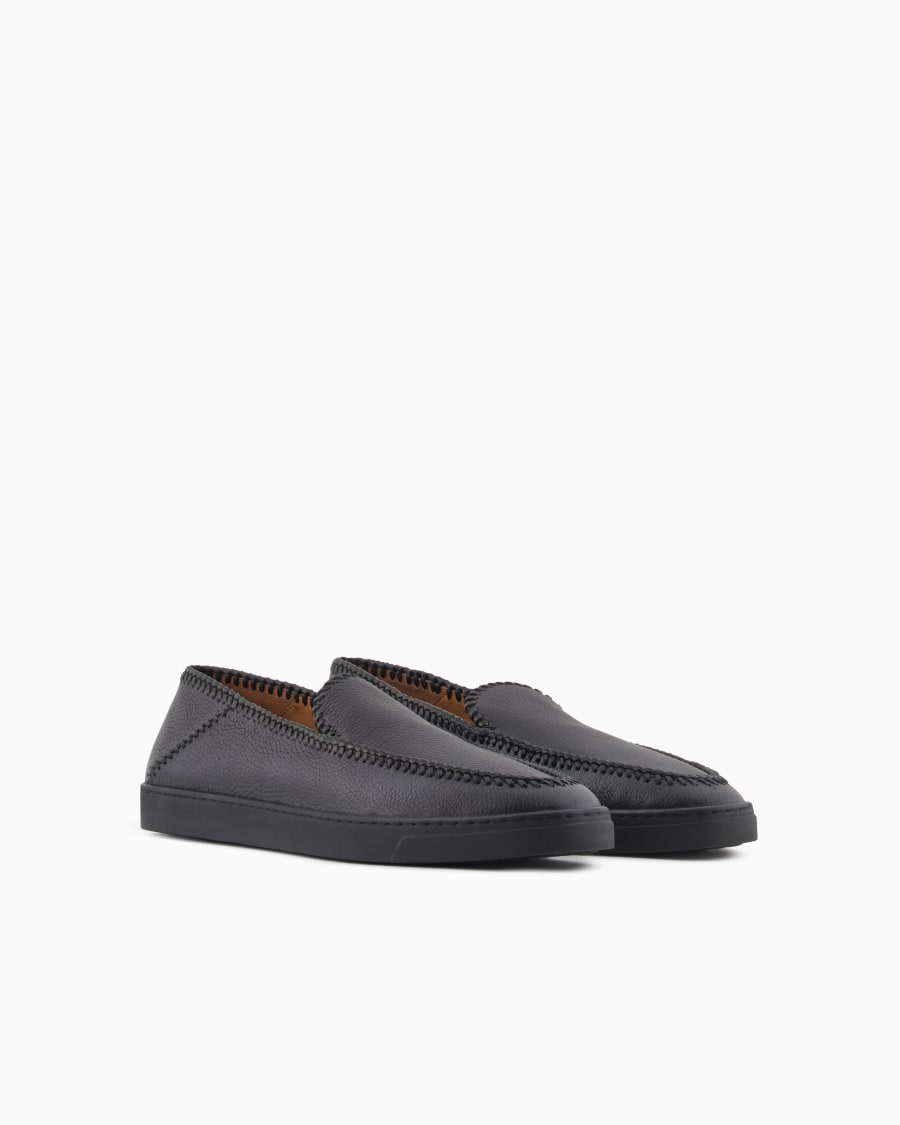 The world of armani GALLERIA 3 SLIP-ON IN CERVO CON INFILATURE Affare Del Giorno