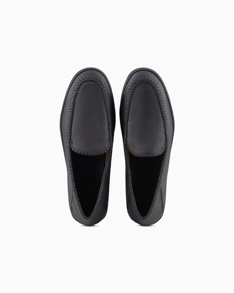 The world of armani GALLERIA 3 SLIP-ON IN CERVO CON INFILATURE Affare Del Giorno