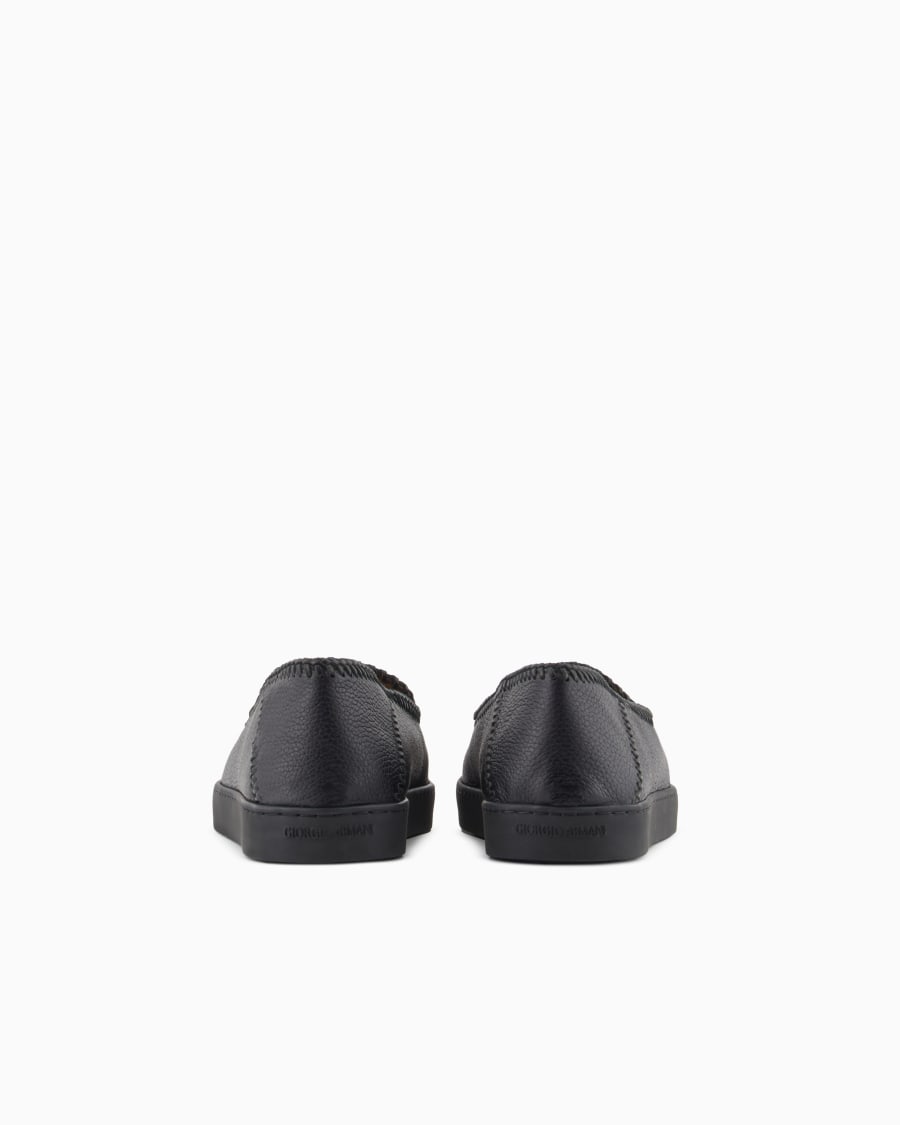 The world of armani GALLERIA 3 SLIP-ON IN CERVO CON INFILATURE Affare Del Giorno