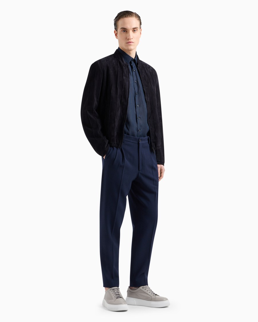 The world of armani CAMICIA REGULAR FIT IN LINO Sottocosto