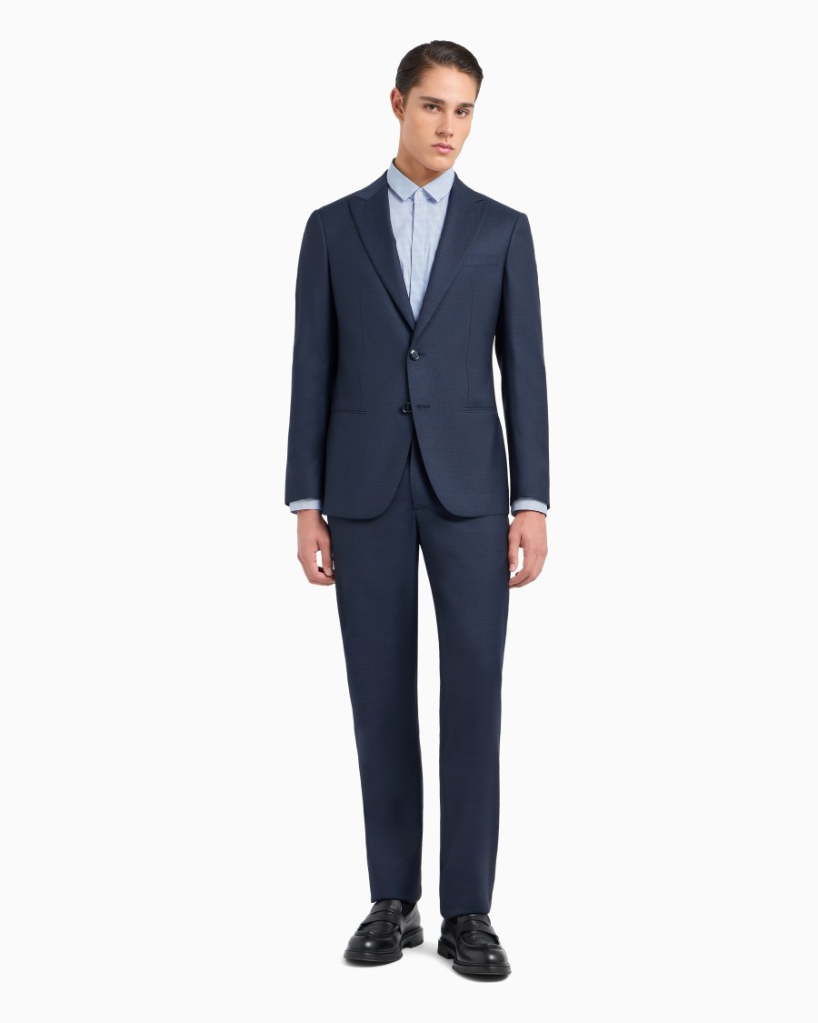 The world of armani ABITO LINEA SOHO MONOPETTO IN LANA VERGINE PUNTO SPILLO Online