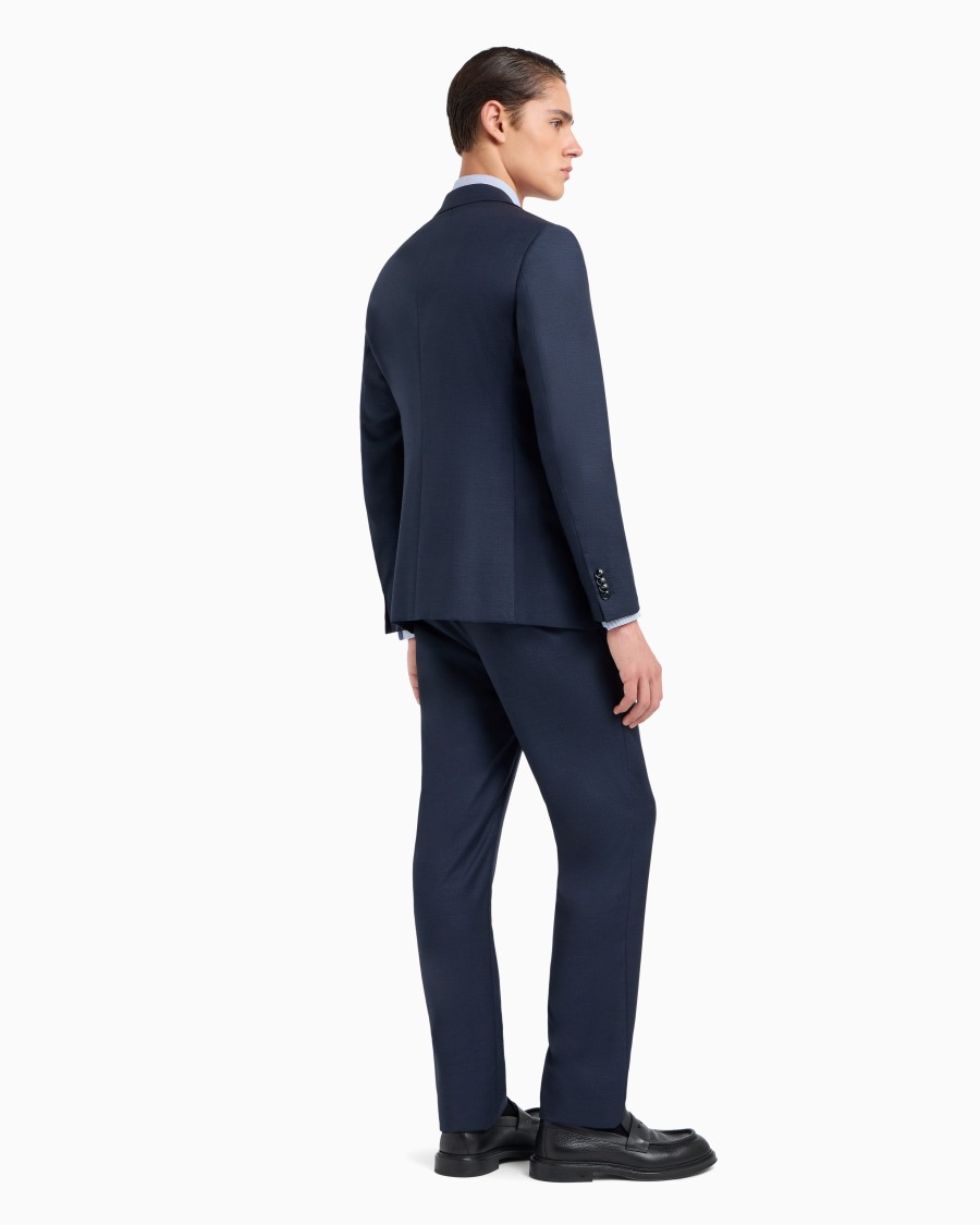 The world of armani ABITO LINEA SOHO MONOPETTO IN LANA VERGINE PUNTO SPILLO Online