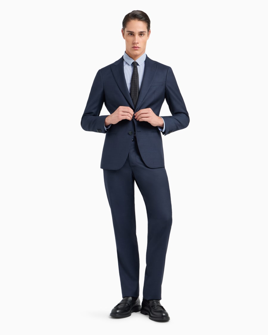 The world of armani ABITO LINEA SOHO MONOPETTO IN LANA VERGINE PUNTO SPILLO Online