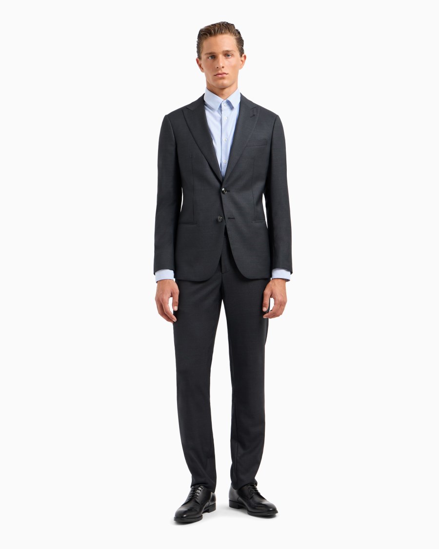 The world of armani ABITO LINEA SOHO MONOPETTO IN LANA VERGINE PUNTO SPILLO Saldi