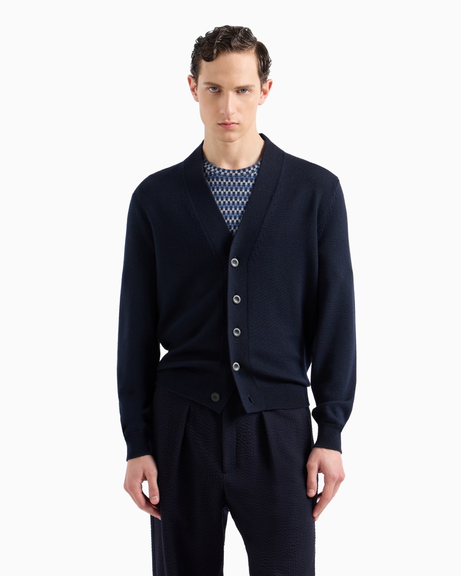 The world of armani CARDIGAN CON BOTTONI IN LANA VERGINE Hotsell