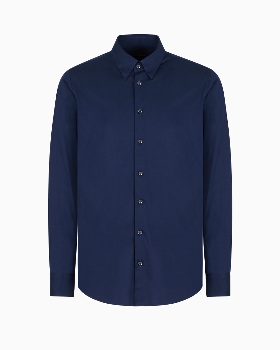 The world of armani CAMICIA SLIM FIT ICON IN JERSEY DI COTONE