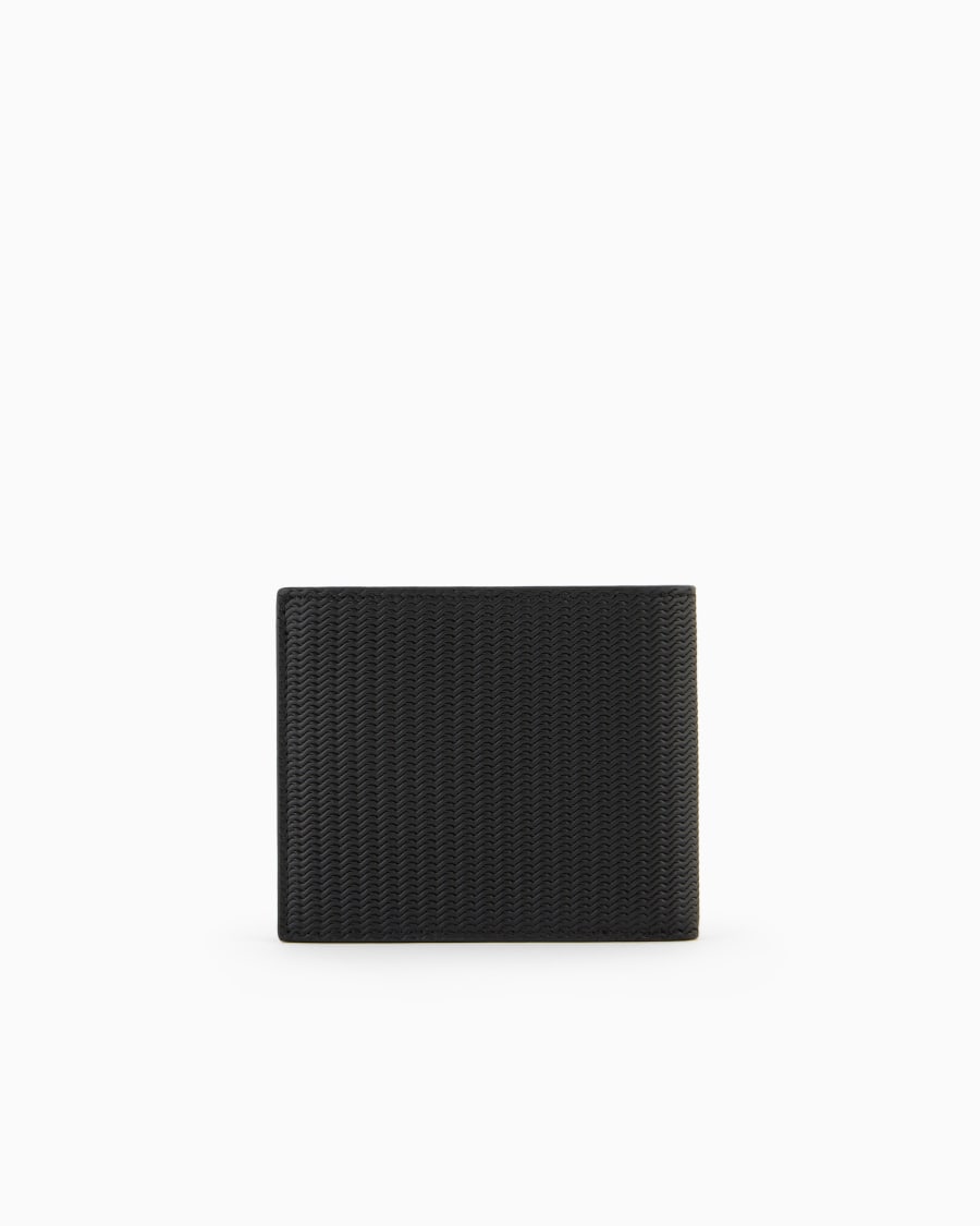 The world of armani PORTAFOGLI BIFOLD IN PELLE STAMPATA In Saldo