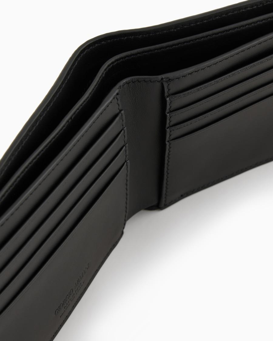 The world of armani PORTAFOGLI BIFOLD IN PELLE STAMPATA In Saldo