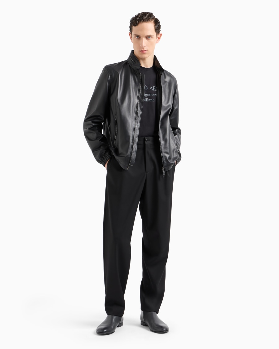 The world of armani T-SHIRT GIROCOLLO BORGONUOVO 11 IN JERSEY DI COTONE PIMA In Linea
