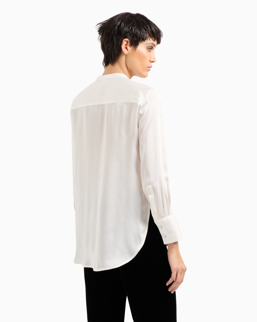 The world of armani CAMICIA IN CHARMEUSE DI SETA Qualità