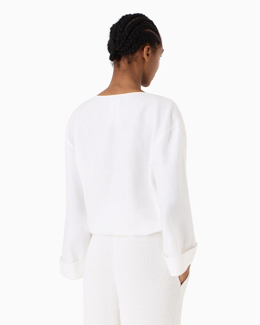 The world of armani CAMICIA DA ANNODARE IN CANAPA ASV Vendita