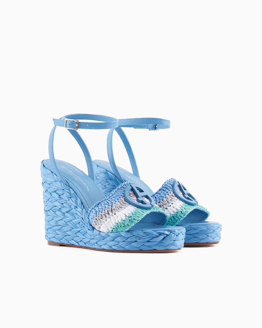The world of armani SANDALI CON ZEPPA IN CORDA CON MOTIVO INTRECCIO Promozione
