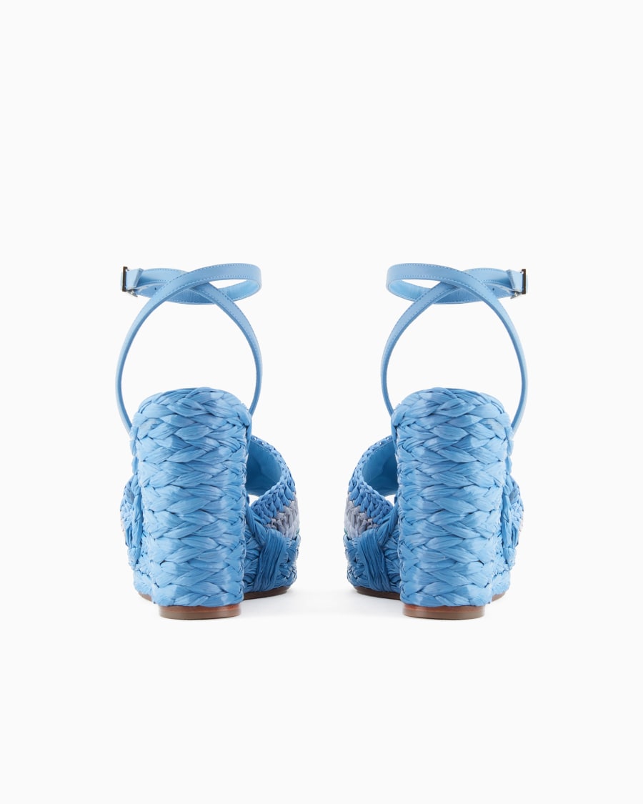 The world of armani SANDALI CON ZEPPA IN CORDA CON MOTIVO INTRECCIO Promozione