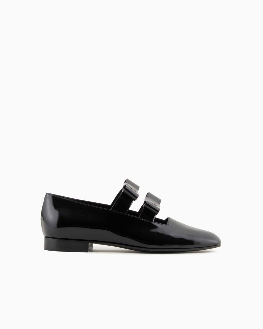 The world of armani BALLERINE IN VERNICE CON DETTAGLIO FIOCCHI