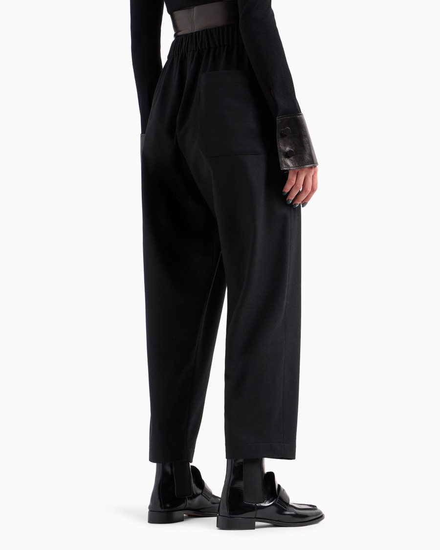 The world of armani PANTALONI MORBIDI IN FLANELLA LANA E CASHMERE Qualità Garantita