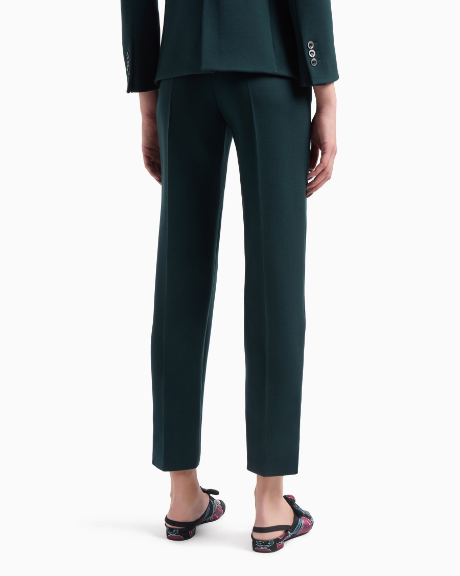 The world of armani PANTALONI DRITTI IN LANA VERGINE STRETCH Sottocosto