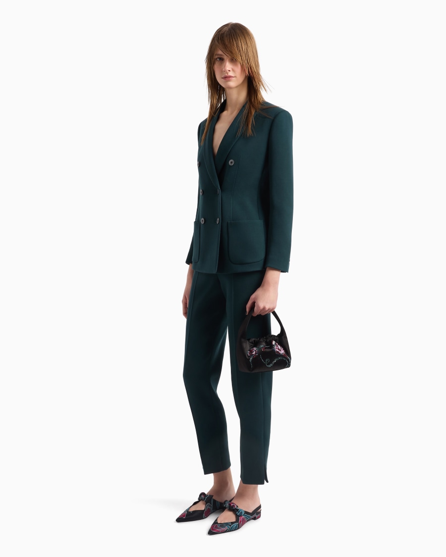 The world of armani PANTALONI DRITTI IN LANA VERGINE STRETCH Sottocosto