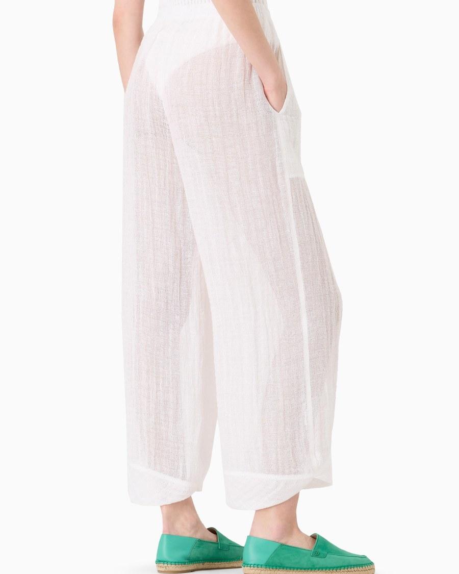 The world of armani PANTALONI AMPI IN MISTO LINO Convenienza
