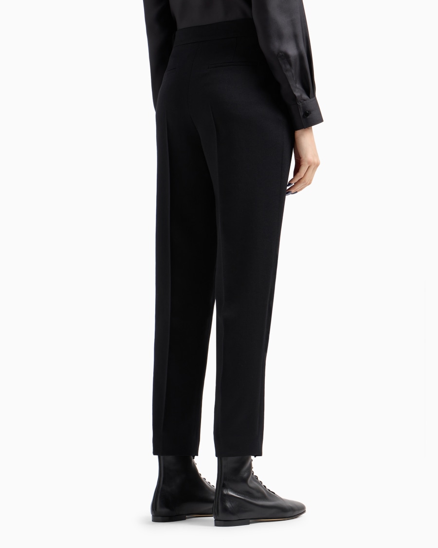 The world of armani PANTALONI DRITTI IN LANA VERGINE Vendita Calda