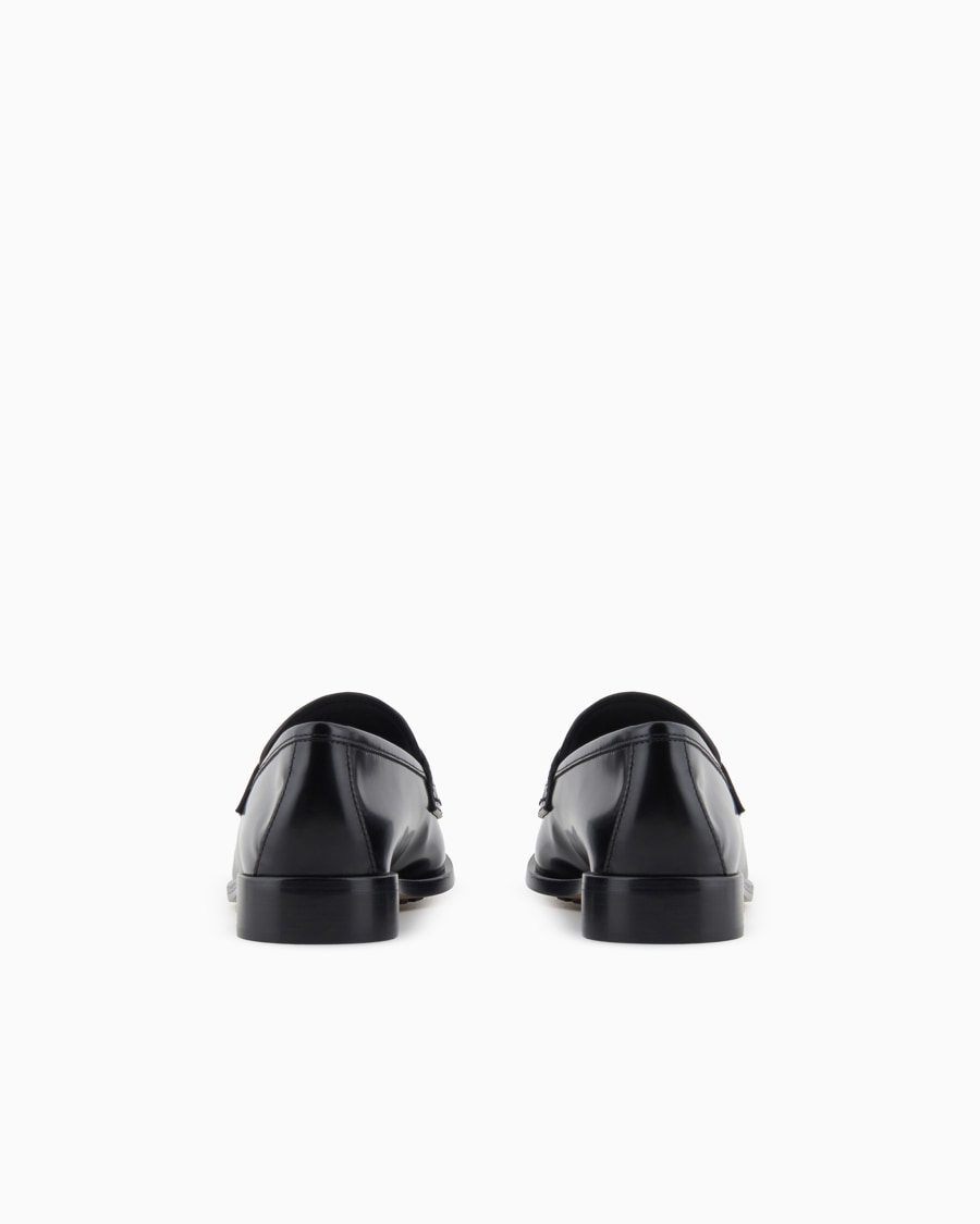The world of armani MOCASSINI IN PELLE SPAZZOLATA Vendite Flash