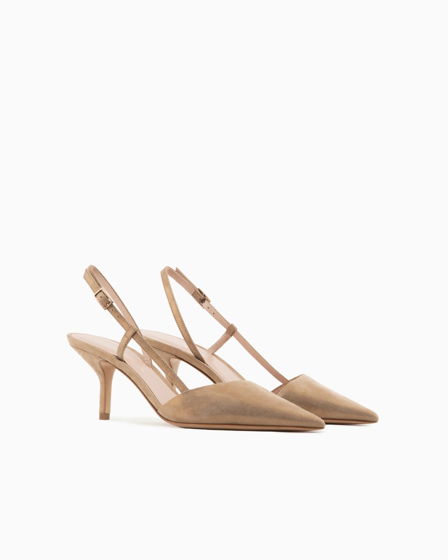 The world of armani SLINGBACK IN PELLE SCAMOSCIATA LAMINATA In Saldo