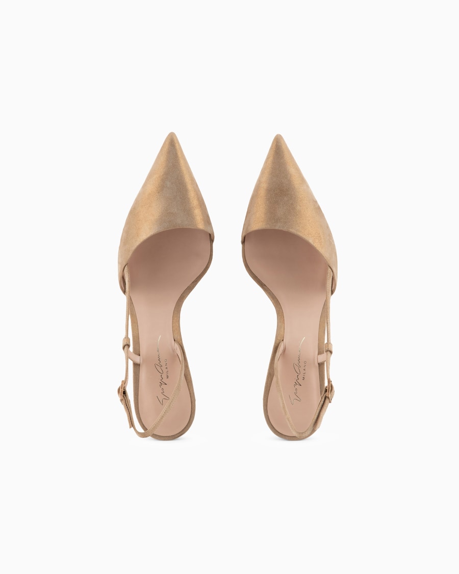 The world of armani SLINGBACK IN PELLE SCAMOSCIATA LAMINATA In Saldo