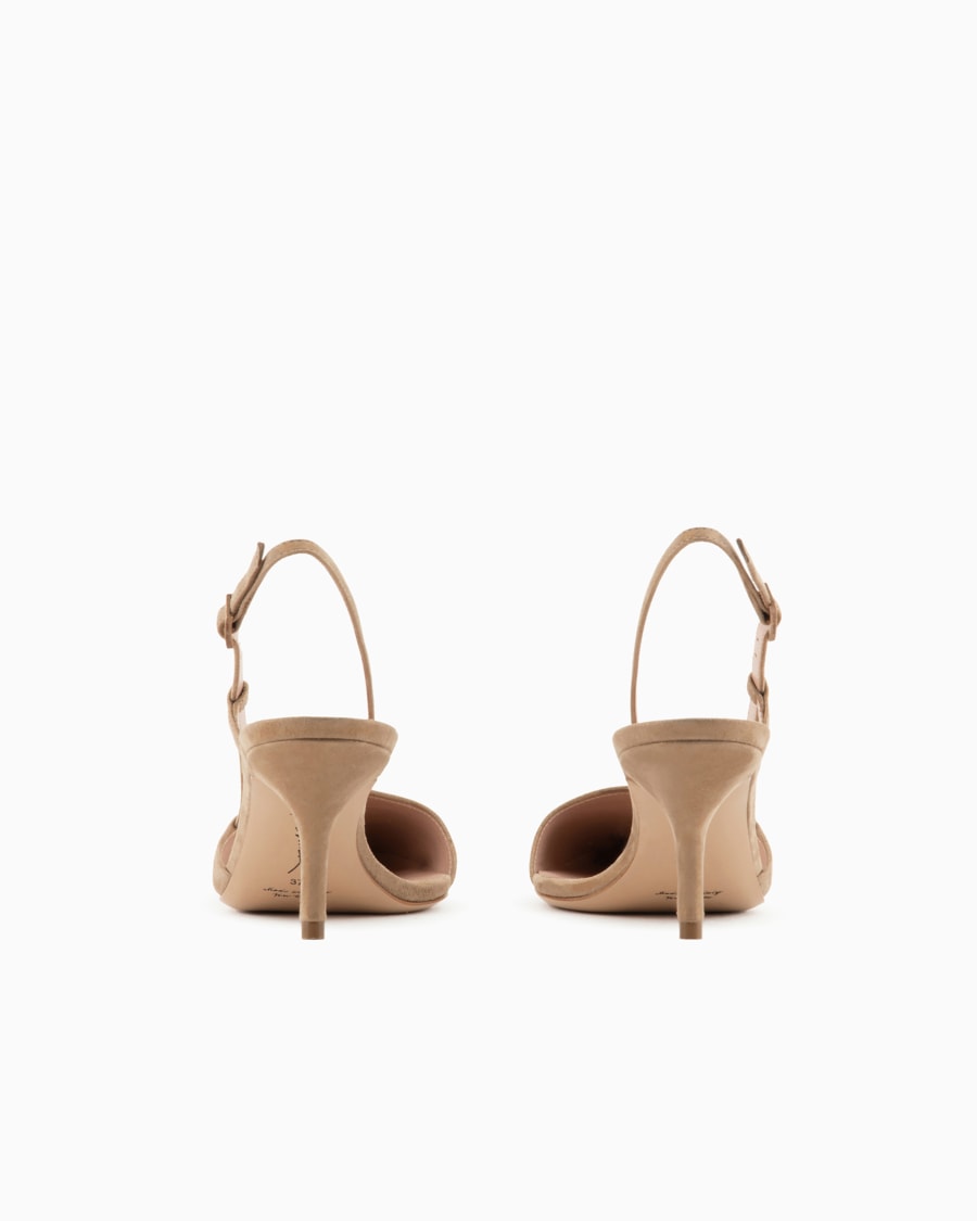The world of armani SLINGBACK IN PELLE SCAMOSCIATA LAMINATA In Saldo