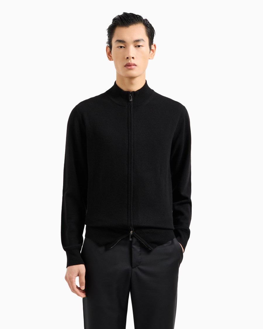 The world of armani CARDIGAN CON ZIP IN CASHMERE 2025